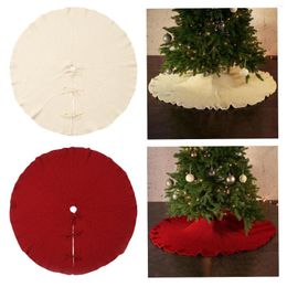 Christmas Decorations Tree Skirt Knitted Thick Woollen Thread Carpet Xmas Floor Mat Ornaments Wedding Birthday Year Decor