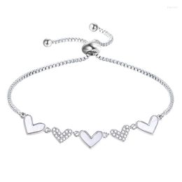 Link Bracelets WEIMANJINGDIAN Brand Arrival Elegant High Quality Zircon Five Hearts Bolo For Women Girls Jewellery Gifts