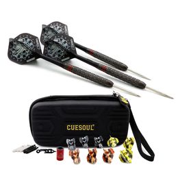 Darts CUESOUL BIG BEAST 90% Tungsten Steel Tip Dart Set 27g-Titanium Coated Gun-Grey 0106