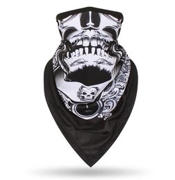 3D Skull head Mask scarves Triangular bandage headwraps Outdoor Cycling Magic Scarf Neck Tube dustproof anti UV masks