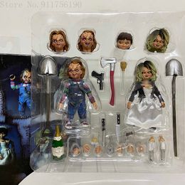 Action Toy Figures NECA Bride of Chucky Ultimate Chucky Tiffany PVC Action Figure Collectible Model Toy T230105