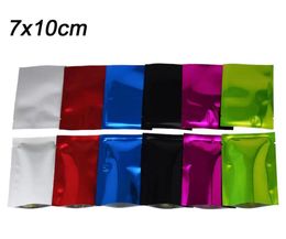 7x10cm Small Open Top Mylar Bag Packaging Pouch Flat Type Colourful Aluminium Foil Bags Bulk Food Vacuum Heat Sealable Bag