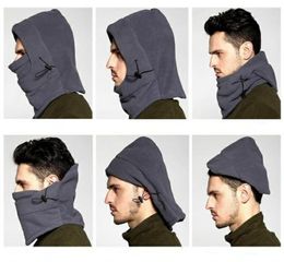 Men's Hoodies 2023 Motorcycle Bicycle Mask Outdoor Ski Masks Bike Cyling Winter Wind Stopper Face Hats 6 In 1 Thermal Fleece Shield