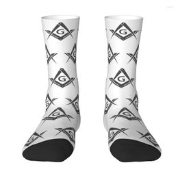 Men's Socks Freemason Logo Men Women Crew Unisex Kawaii 3D Printing Masonic Mason Freemasonry Dress