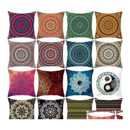 Pillow Case Boho Style Print Er Mandala Pattern Soft Peach Skin Sofa Cushion Bohemian 40 Designs Vt0844 Drop Delivery Home Garden Te Dhb0W