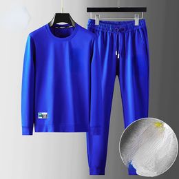 Men's Hoodies Sweatshirts Leisure Sports Suit Men's Trend Embroidery Pullover Hoodie Pants Two-piece Set