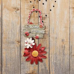 Decorative Figurines Door Sign Adorable Appearance Reusable Resin Rustic Farmhouse Welcome Plaque Outdoor Indoor Greeting Home Decoration