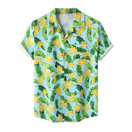 Men's Casual Shirts 2023 Summer Hawaiian Shirt Fashion Designer Short Sleeve Mens Clothes Hawaii Blouses Camisa Masculina