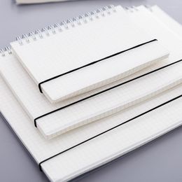 A5/B5 Transparent Frosted Notebook Line/Dotted/Grid/Blank Pages Coil PVC Cover Office School Stationery