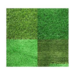 Garden Decorations Floor Wedding Decoration 100Cmx100Cm Green Mat Grass Artificial Lawns Small Turf Carpets Fake Sod Home Moss Dh044 Dhzdw