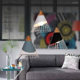 Pendant Lamps Wood LED Light Bedroom Living Room Decoration Hang Lamp Restaurant Kitchen 90-260v Indoor Lighting Hanging Fixture