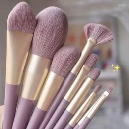 Makeup Brushes 9PCS Purple Set Cute Soft Eyeshadow Eyebrow Brush Cosmetics Foundation Blush Contour Beauty Tools