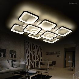 Chandeliers Rectangle Minimalist Modern Led Ceiling Chandelier Lights For Living Room Bedroom AC 85-265V Square Fixtures