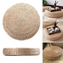 Pillow Straw Seat Pad Handmade Woven Flat For Yoga Soft Round Pouf Tatami Floor Sitting