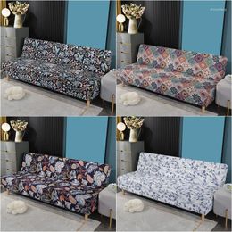 Chair Covers Bohemia Folding Sofa Bed Cover Spandex Elastic Without Armrest Non Slip Washable Couch Slipcovers For Living Room