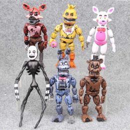 Action Toy Figures 6 Pcs/Set Five Night At Freddy Anime Figure Fnaf Bear Action Figure Pvc Model Freddy Toys For Children Gifts T230105