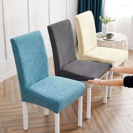 Chair Covers Waterproof For Dining Room Thick Fabric Jacquard Slipcover Protector Washable Banquet Seat Cover El