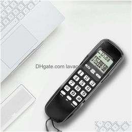 Other Automation Products Mini Wall Telephone Home Office El Incoming Caller Id Lcd Display Landline Phone Black Drop Delivery Schoo Dhnfn