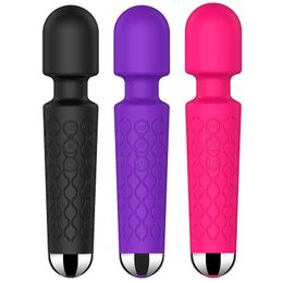 NXY Vibrators 20 Modes Big Strong Vibrator For Woman AV Wand Vibration Body Massager Rechargeable Waterproof Masturbator Sexy Dropping Store