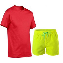 Men's Tracksuits Tracksuit Sets T-shirt Shorts Clothing Suits Men Short Sleeve Male Casual Suit