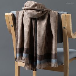 Scarves 2023 Fashion Women Plaid Winter Scarf Warm Cashmere Pashmina Shawl Casual Tassel Lady Shawls And Wraps Femme Foulard