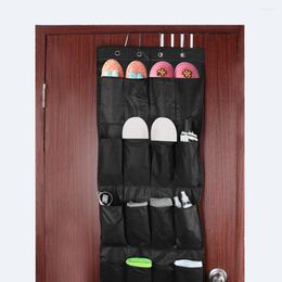 Storage Boxes 20 Grid Foldable Hanging Bag Underwear Sock Tie Shoe Organiser For Wardrobe Wall Door Back Space Saver Free Nail