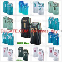 2 1 LaMelo Ball Basketball Jersey 20 Gordon Hayward Jerseys 2022 2023 City Men Blue White 22 23