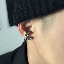 Ins Earhole Free Earclip Earrings Back Simple Cool Ring Titanium Hip Hop Fashion Brand Couple Jewellery Accessories