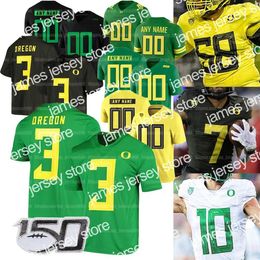 Football Jerseys Custom Oregon College Football Jersey Justin Herbert CJ Verdell Marcus Mariota Travis Dye Johnny Johnson III Kayvon Thibodeaux Mycah Pittman