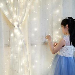 Strings Window Curtain String Light 300 LED 8 Lighting Mode Fairy Remote Control