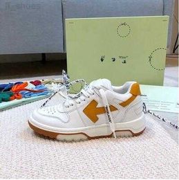 2023 New Out Of Office For Walking Shoes Women Mixed Colour Lace Up Designer Sneakers luxury Flat Casual Men Spring Autumn Walking Shoe Off