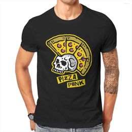 Men's T Shirts PIZZA PUNK Skull Shirt Men Summer T-shirt