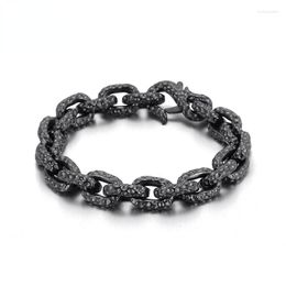 Link Bracelets HAOLYNJOY Vintage Nordic O-Chain Cuban Chain Featured Men's Stainless Steel Bracelet Jewellery