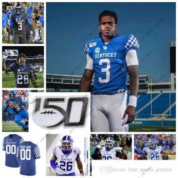 American College Football Wear American College Football Wear NCAA Kentucky Wildcats College Football Jerseys 20 Kavosiey Smoke 85 Bryce Oliver 12 Chance Poore 22 C