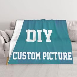 Blankets Custom Print Blanket Personalised Throw On Demand Your Design Multi-yard Air Conditioner Plush 11196Blankets