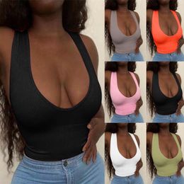 Camisoles & Tanks Shirt Women Work Women's Sexy Slim Tank Top V Collar Sleeveless Solid Color Stripe Fashion Bachelor