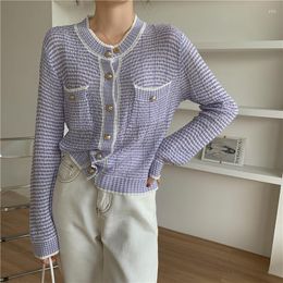 Women's Polos Fashion Ladies Knitting Single Breasted Cardigan Top Shirt 2023 Spring Autumn Polo Women Long Sleeve Loose Coat Tshirt