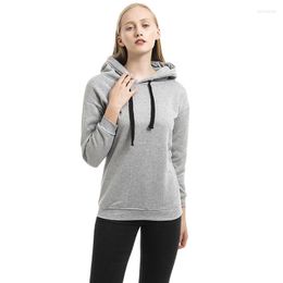 Gym Clothing Outdoor Yoga Sweatshirt Long Sleeve Sports Fitness Running Hooded Fashion Wild Femme Clothes