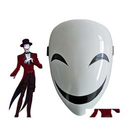 Other Event Party Supplies Black Kagetane Hiruko Cosplay Mask Unisex Burakku Buretto Smile Fl Face Headgear Masks Halloween Drop D Dhkwf