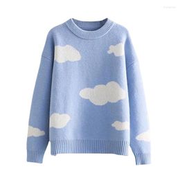 Women's Sweaters Women Harajuku Lovely Chic Preppy Simple Soft Loose Spring Teens Knitwear Casual Fashion Korean Girls Pullover C-171