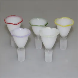 14mm Male Glass Bowl Pieces Hookah Funnel Filter Joint Smoking Accessories Handle Pipe Bong Oil Dab Rigs