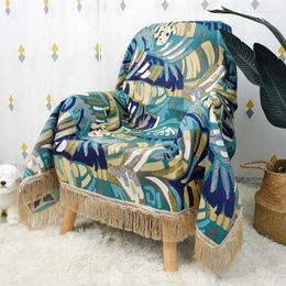 Chair Covers European Luxury Sofa Couch Cover 1/2/3/4 Seater Tassels Sectional Towel Throw Blanket Jacquard Recliner Slipcovers