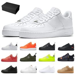 with box 1 low casual Running Shoes men women one platform sneakers Triple White Black Pale Ivory Spruce Aura Glacier Washed Coral Pulse mens outdoor trainers shoe