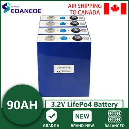 1-32PCS 3.2V 90AH Lifepo4 Battery DIY 12V 24V 48V Rechargeable Cell Pack Grade A for RV Boat Solar Storage System Touring Car