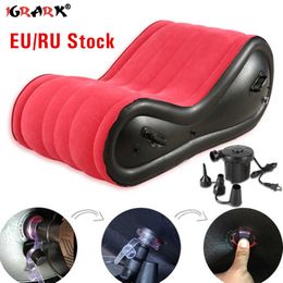 Beauty Items sexyy Hot Red Inflatable Sofa Erotic Furniture Magic ual Cushion Love Position Toys For Couples Women Men Adult Games