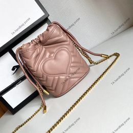 3A Designer Fashion women bag shoulder crossbody Bucket bags Love heart Wave Pattern Satchel Chain Handbag Designers Cross body Lady Leather Classic Tote bags woman