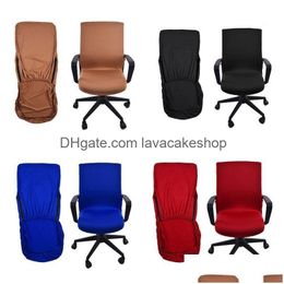 Chair Covers Office Er Swivel Computer Armchair Protector Executive Task Sliper Internet Bar Back Seat So Y200104 Drop Delivery Home Dhsk2