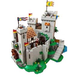 Blocks 10305 Lion King Knights Mediaeval Castle Model Building Assembly Bricks Set Toys for Children Toy Gifts Christmas 230106251w