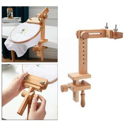 Sewing Notions & Tools 360 Degree Wooden Embroidery Hoop Adjustable Desktop Stand Stitch Rack Frames Rings For DIY Accessories Ho B1D5