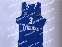 College Basketball Wears NCAA 3 Liangelo Ball Vytautas Basketball Shirt 1 Lamelo Jersey Uniform All Stitched College Lithuania Prienu Blue